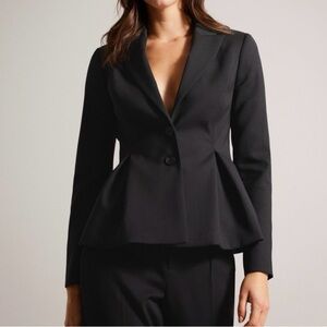 Ted Baker Philiya Two Buttons Peplum Jacket - Size 6 US 14 - NWT
